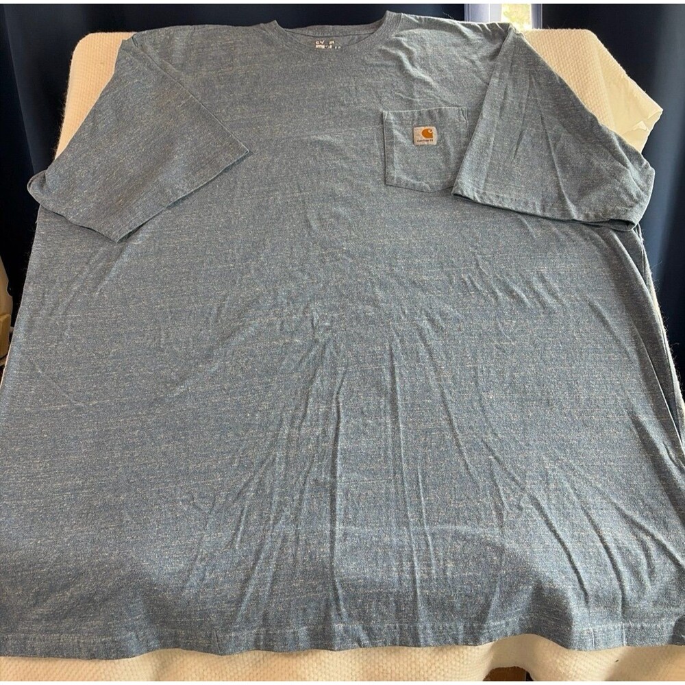 Carhartt K87 Pocket T-Shirt Blue Heather Men's Size 4XL Big & Tall